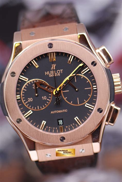 rose gold hublot watch.